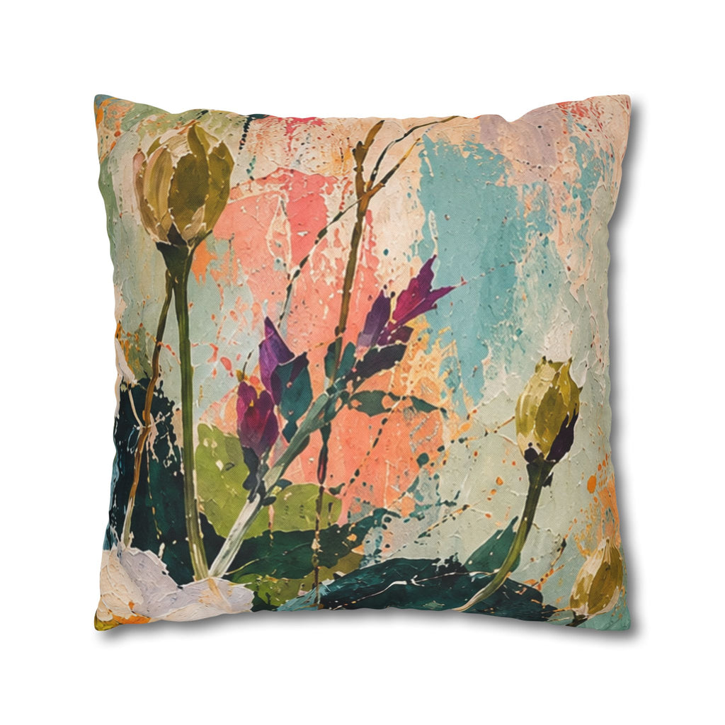 Cushion covers floral Abstract White Flower Pillowcase — Floral Decorative Throw Pillow Cover