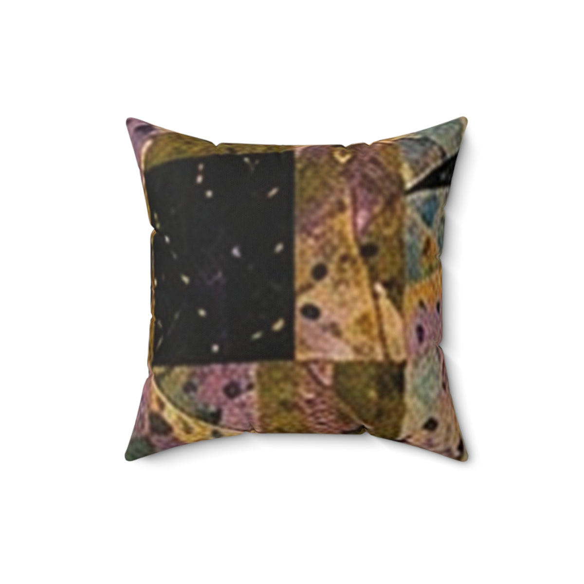 Abstract Patchwork Decorative Pillow — Multicolor Geometric Accent Cushion