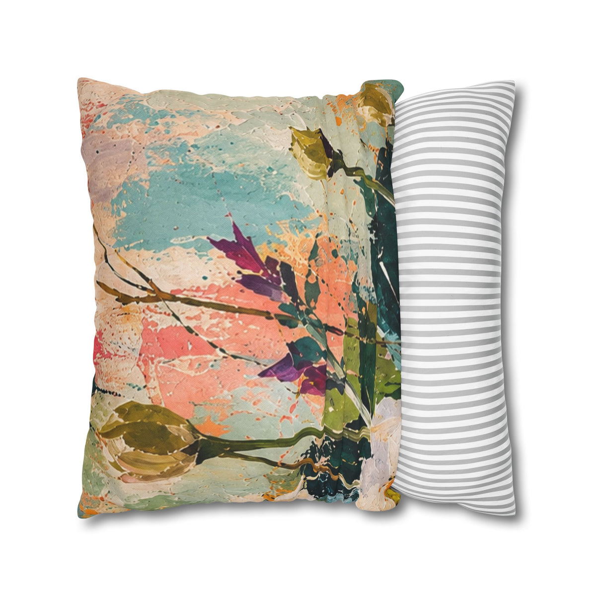 Cushion covers floral Abstract White Flower Pillowcase — Floral Decorative Throw Pillow Cover