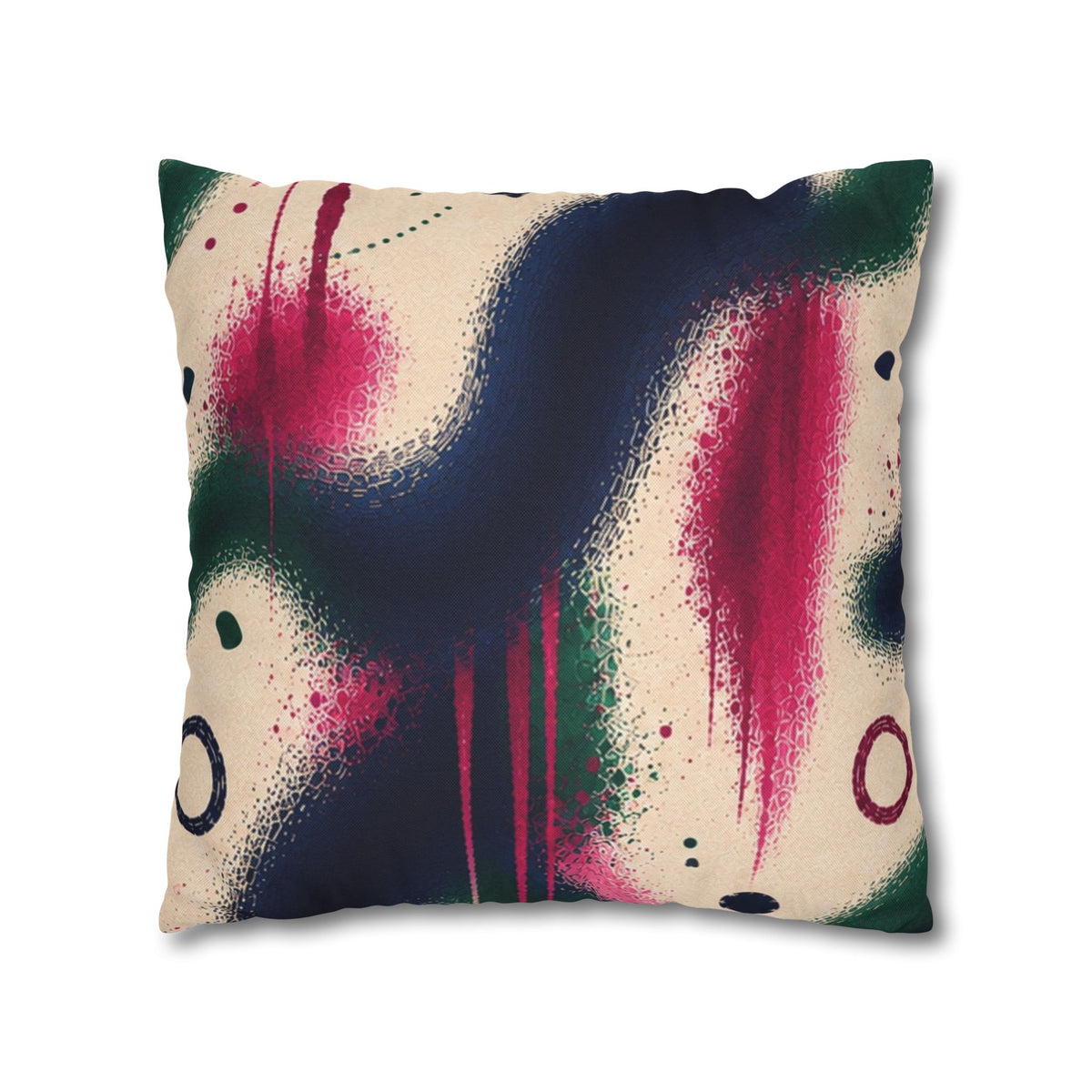 Abstract Spray-Paint Art Throw Pillowcase — Colorful Graffiti Accent Cushion Cover