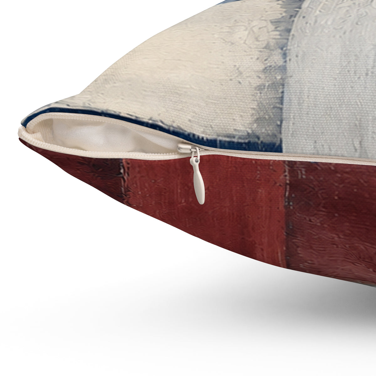 Abstract Blue Patchwork Decorative Pillow