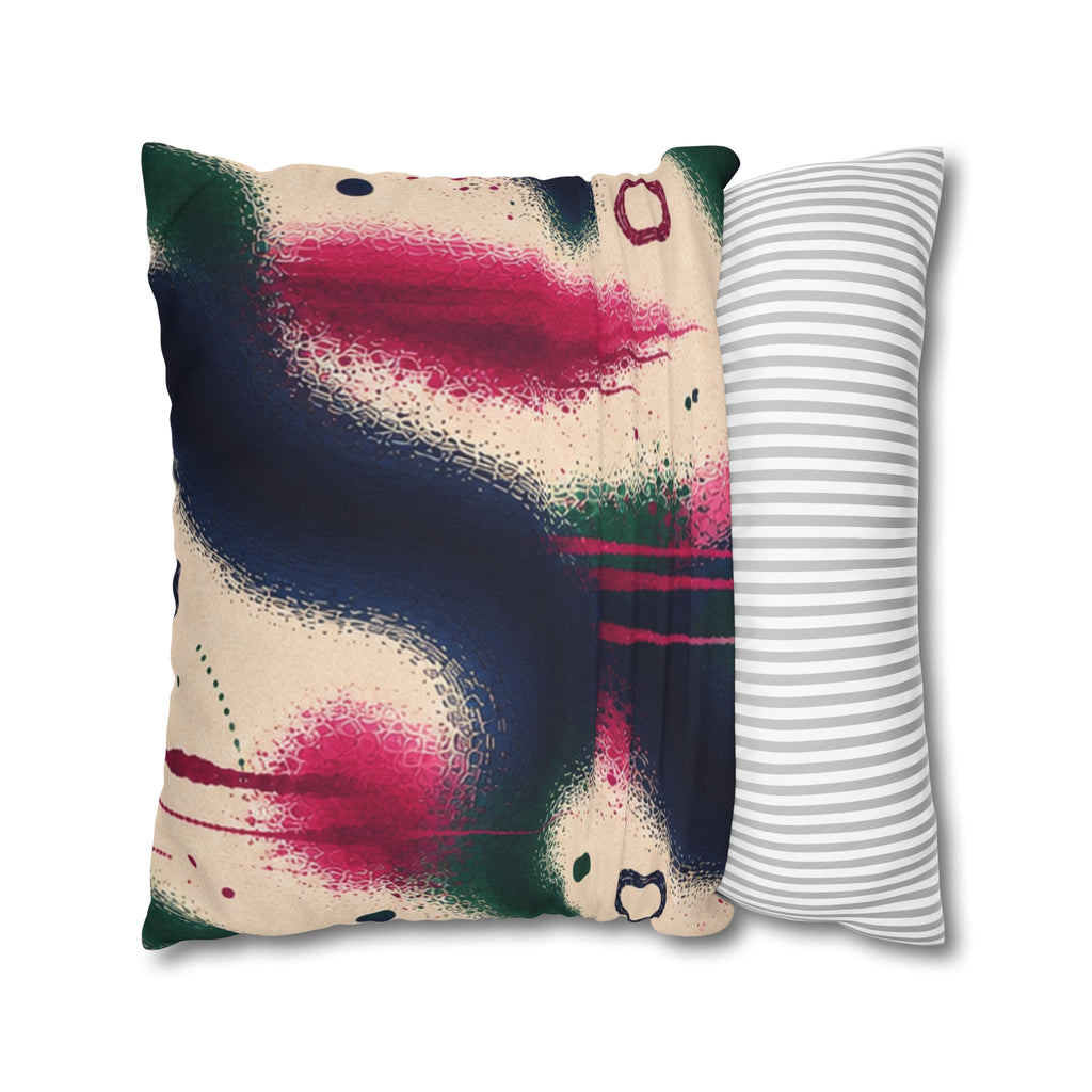 Abstract Spray-Paint Art Throw Pillowcase — Colorful Graffiti Accent Cushion Cover