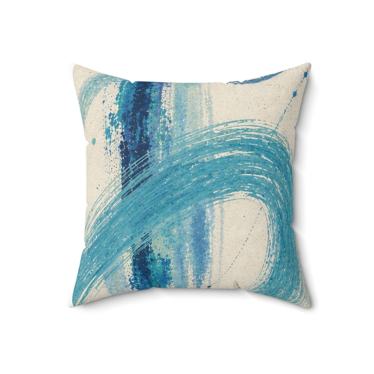 Coastal Brushstroke Square Pillow