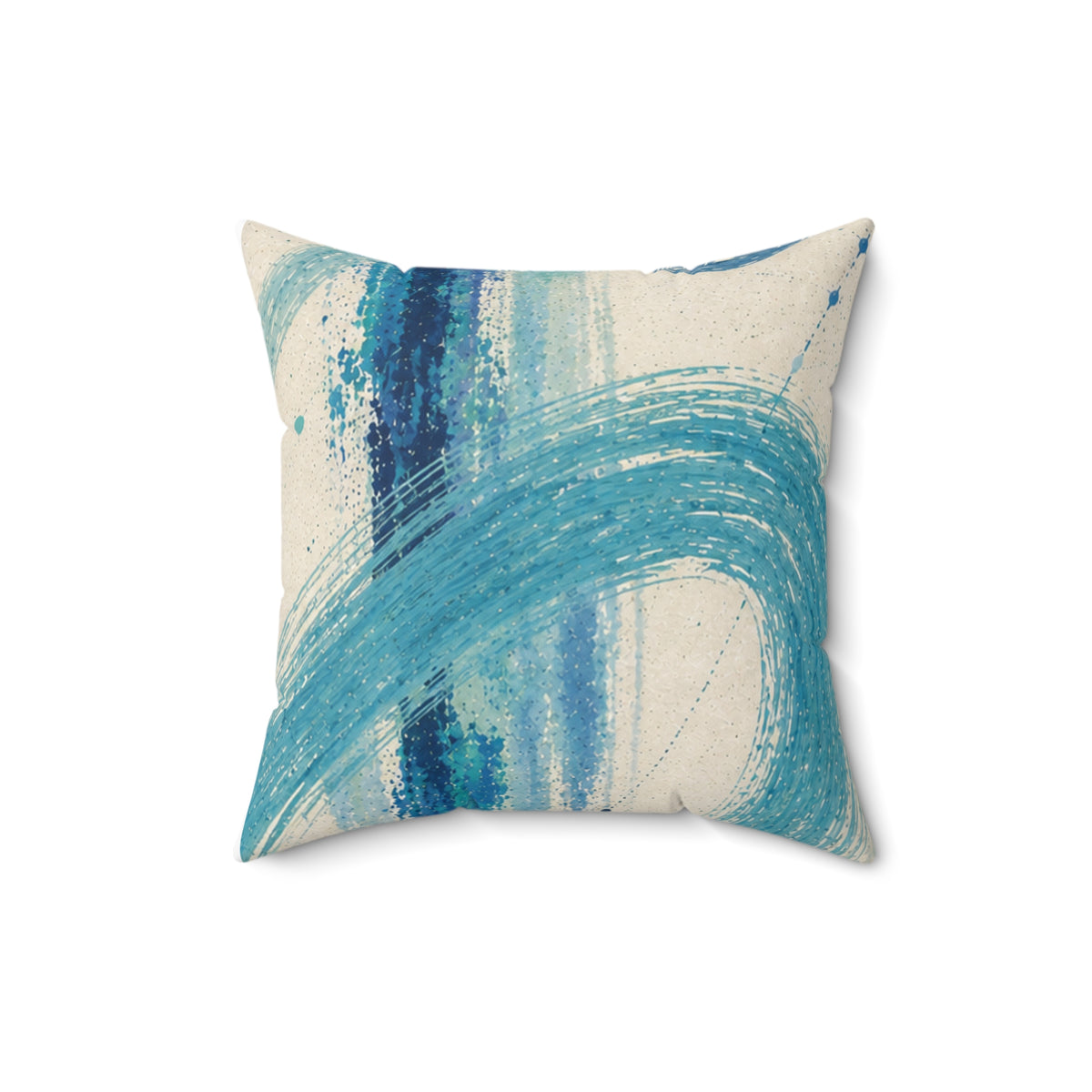 Coastal Brushstroke Square Pillow