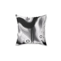 Abstract Black & White Spray Art Square Pillow — Modern Decorative Throw Pillow