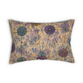 Mid-Century Floral Lumbar Pillow
