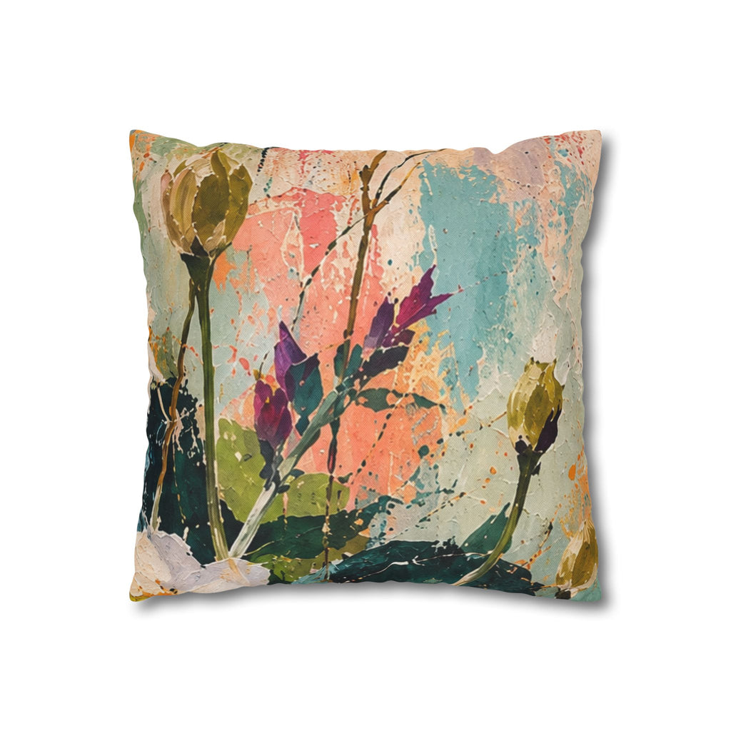 Cushion covers floral Abstract White Flower Pillowcase — Floral Decorative Throw Pillow Cover
