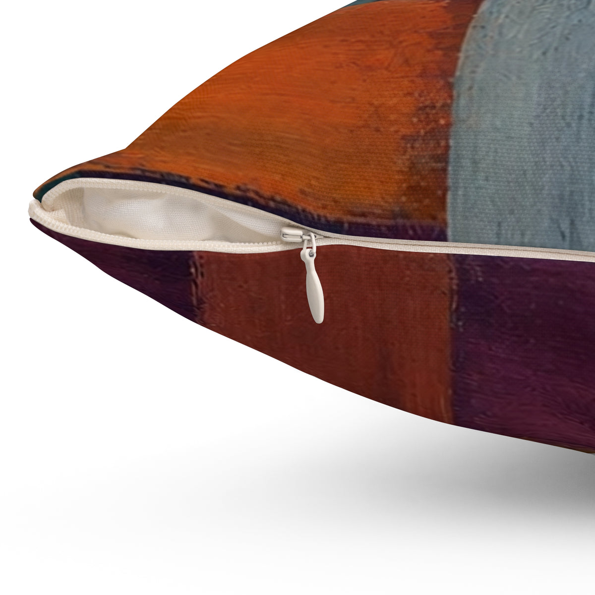 Abstract Colorblock Square Pillow — Modern Geometric Throw Cushion