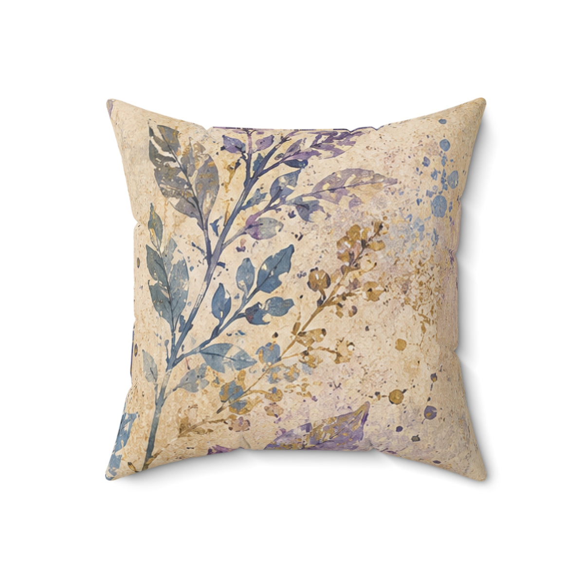 Vintage Lavender Botanical Throw Pillow