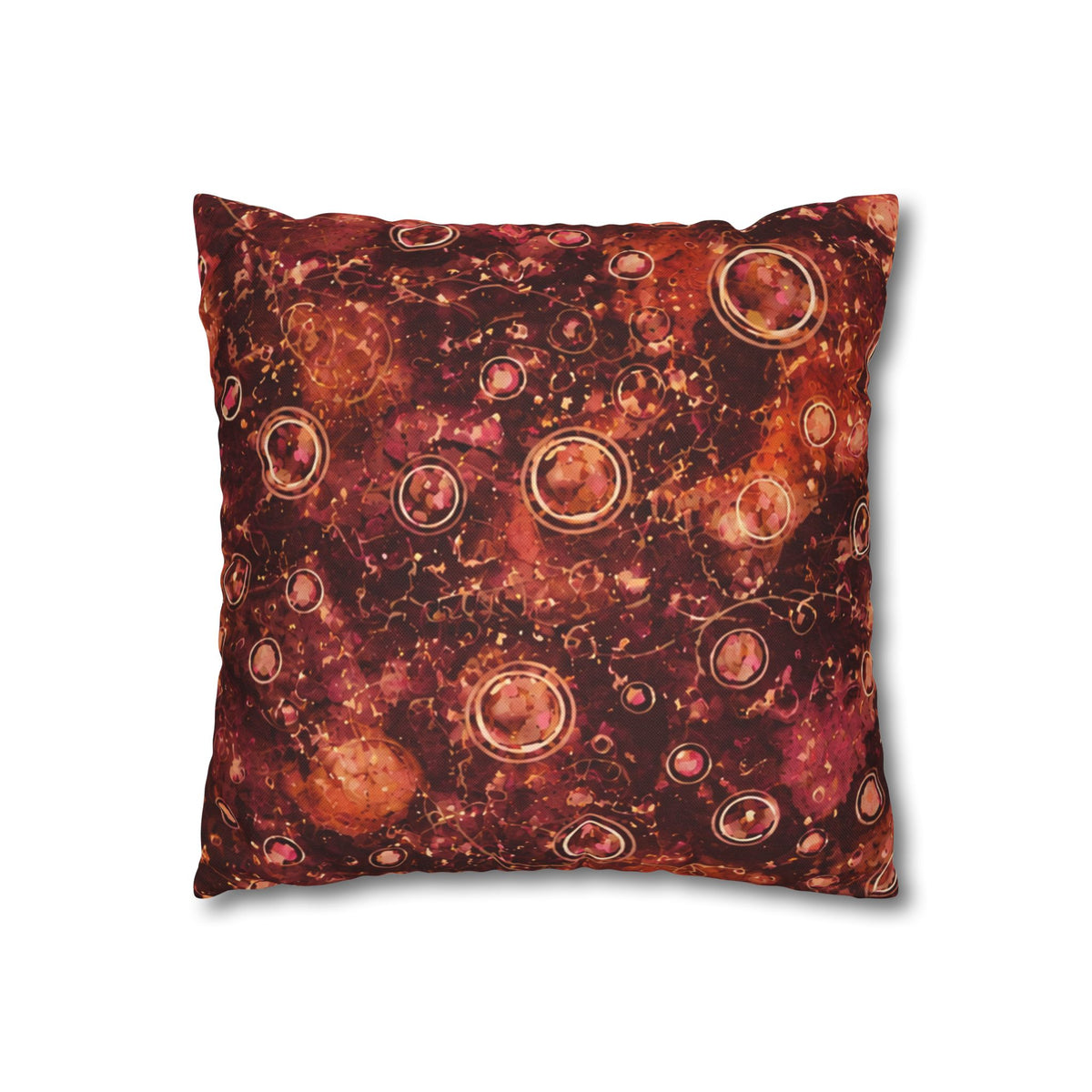 Abstract acrylic Planets Square Pillowcase — Colorful Space Splash Decorative Throw Pillow Cover