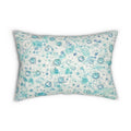 Ocean Bubble Lumbar Pillow — Teal Aqua Seafoam Decorative Cushion