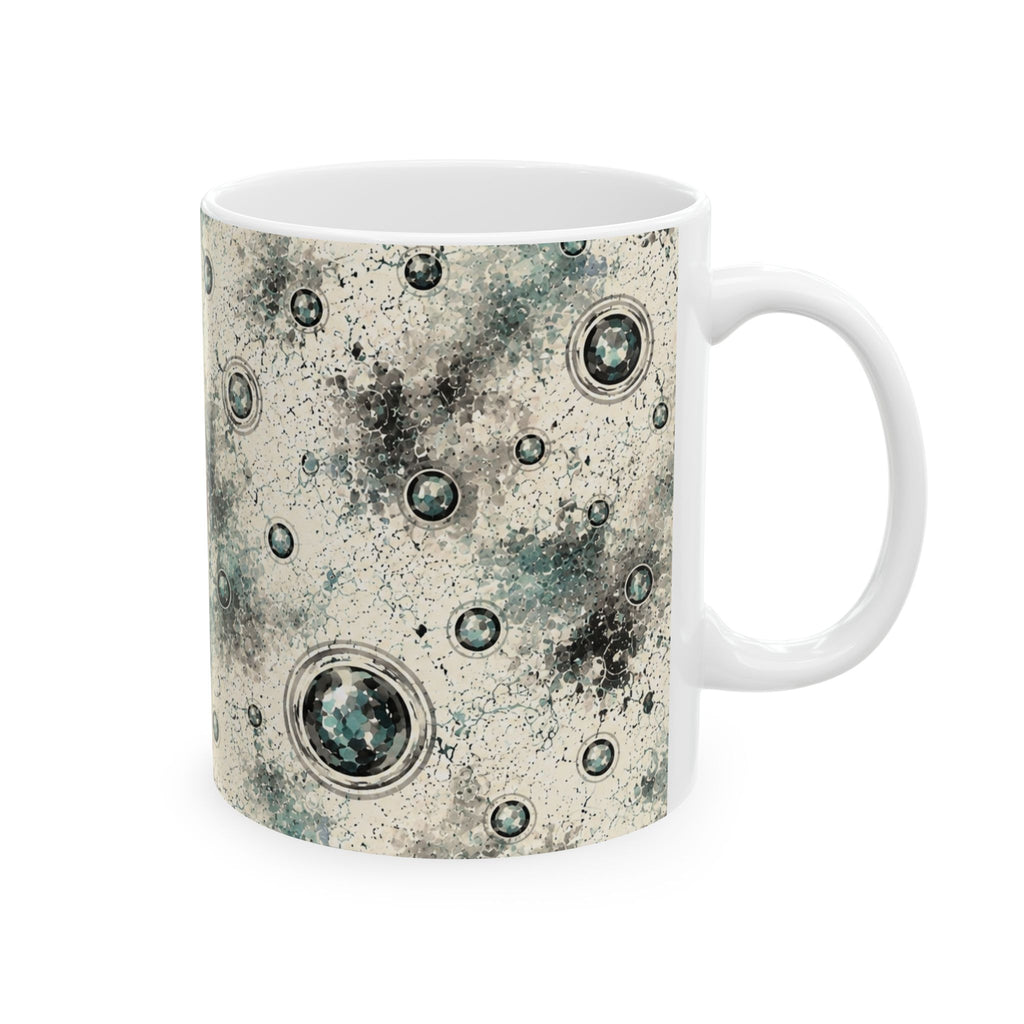 Moon Crater Ceramic Mug — Vintage Lunar Pattern Coffee Cup (11oz, 15oz)