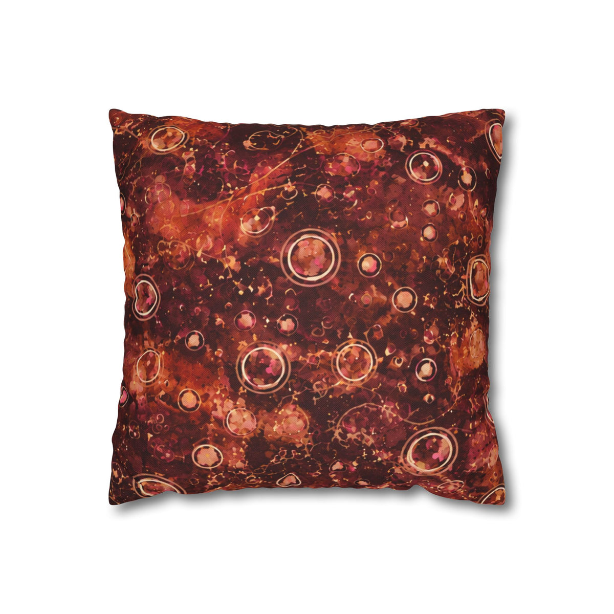 Abstract acrylic Planets Square Pillowcase — Colorful Space Splash Decorative Throw Pillow Cover