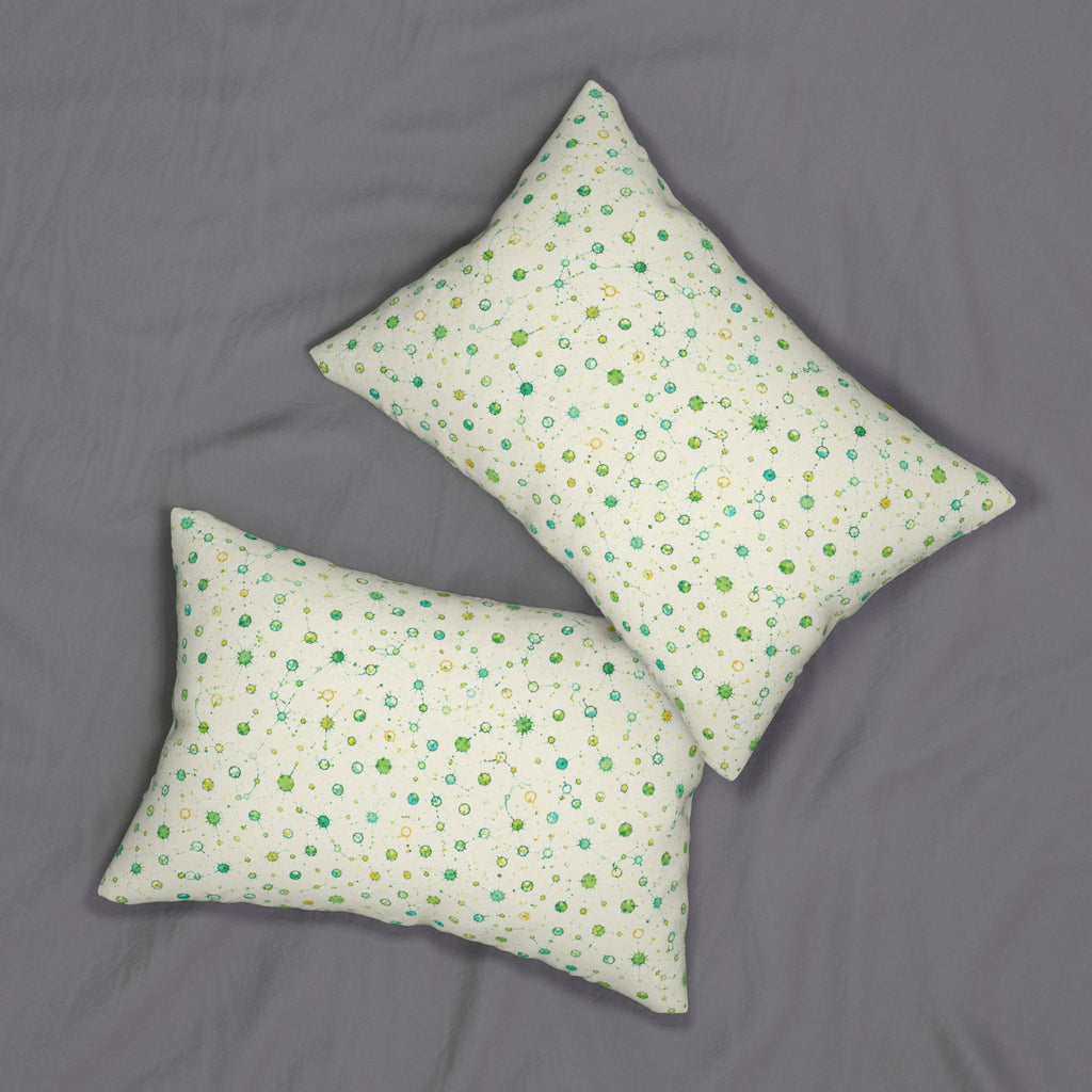 Green Ditsy Floral Lumbar Pillow