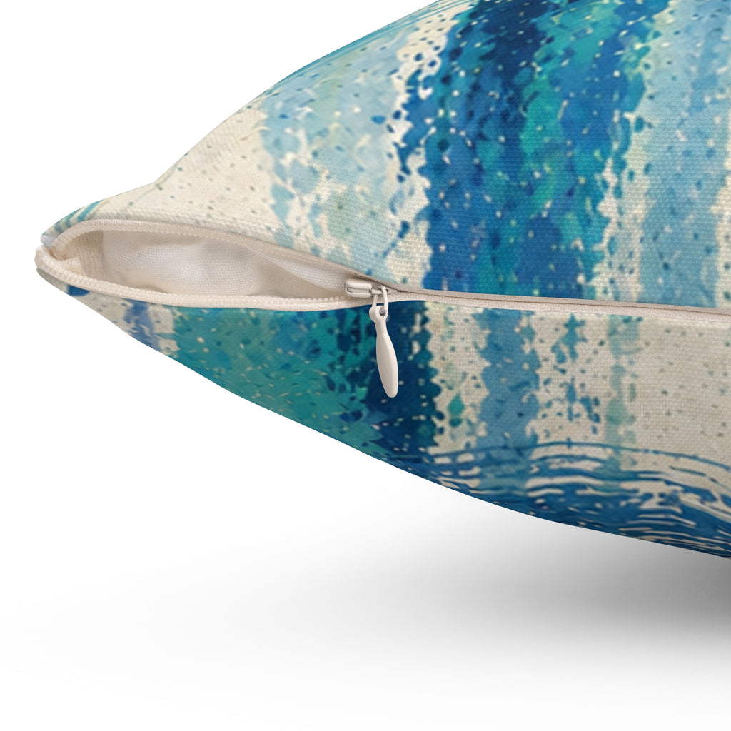 Coastal Brushstroke Square Pillow