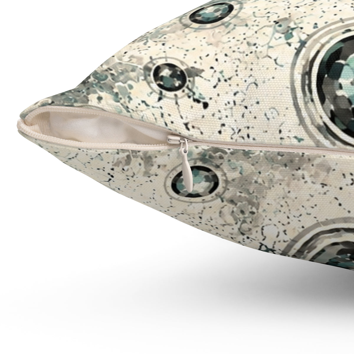 Moon Crater Decorative Pillow — Celestial Watercolor Accent Pillow