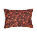 Abstract Rust Marble Lumbar Pillow