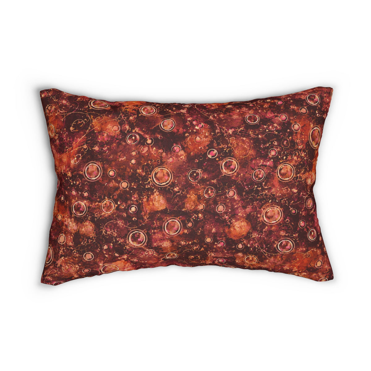 Abstract Rust Marble Lumbar Pillow