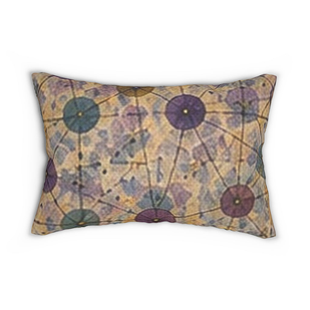 Mid-Century Floral Lumbar Pillow