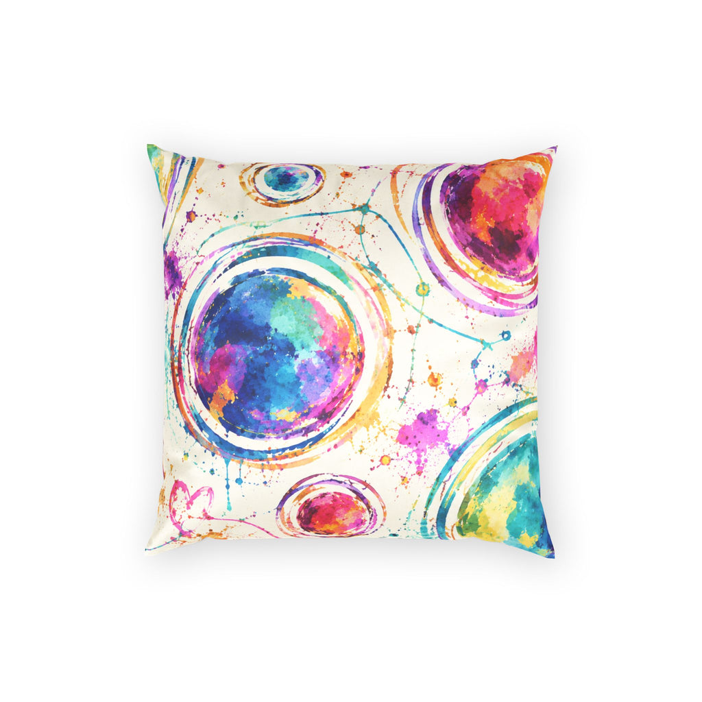 Colorful acrylic Circles Throw Pillow