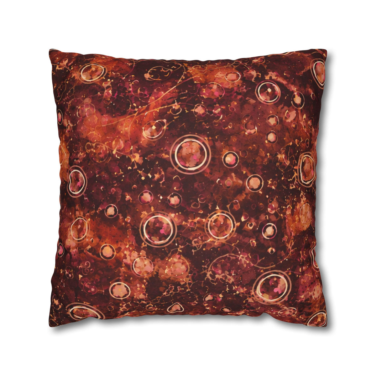 Abstract acrylic Planets Square Pillowcase — Colorful Space Splash Decorative Throw Pillow Cover