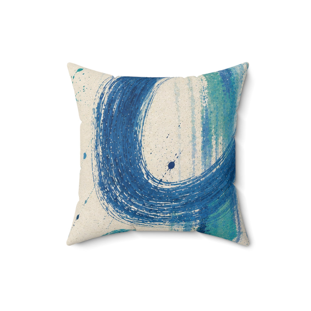 Coastal Brushstroke Square Pillow