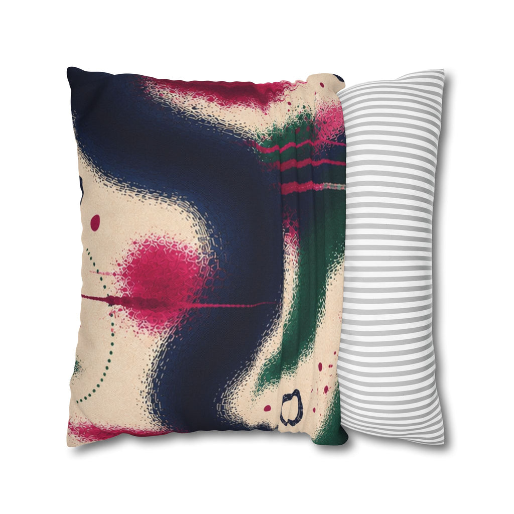 Abstract Spray-Paint Art Throw Pillowcase — Colorful Graffiti Accent Cushion Cover