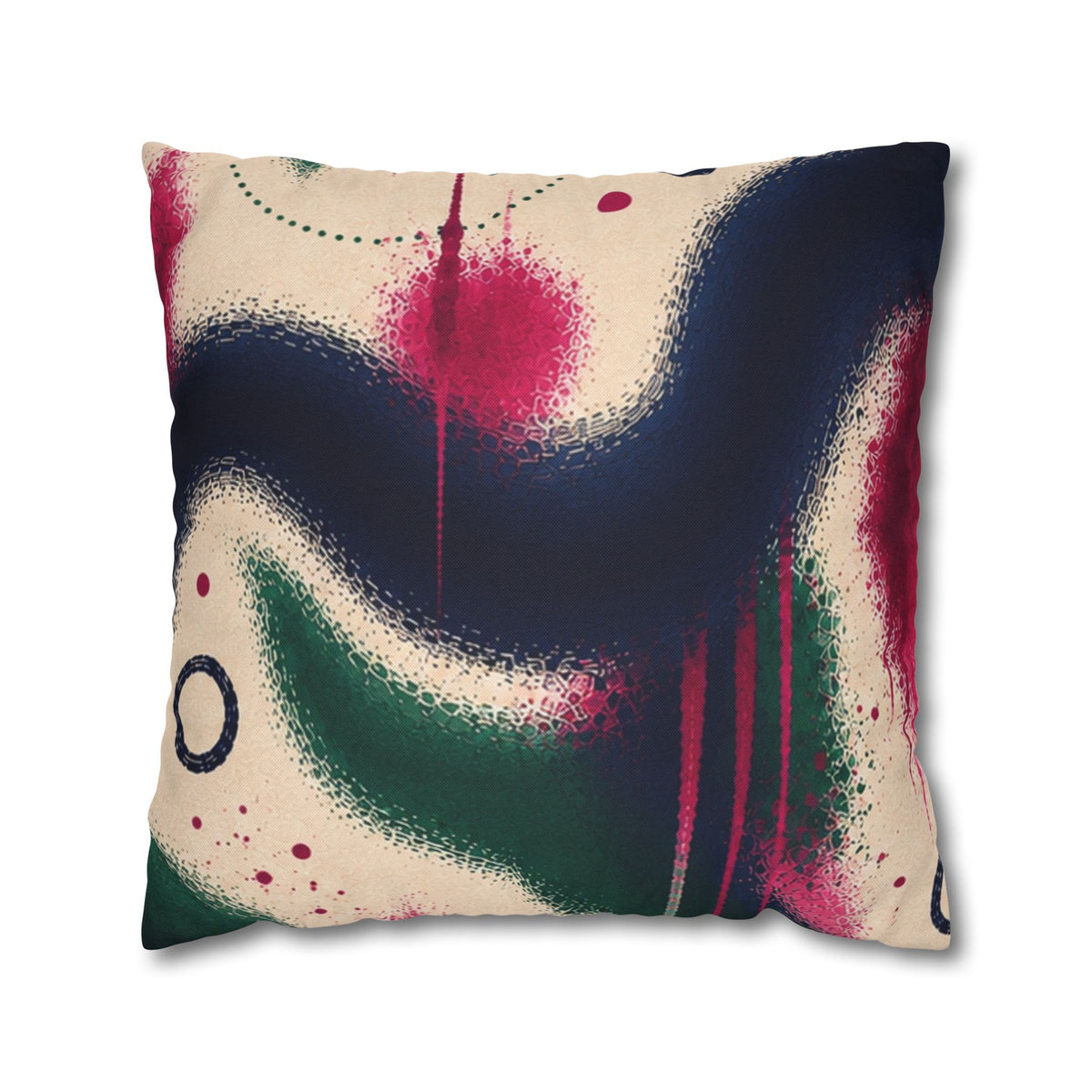 Abstract Spray-Paint Art Throw Pillowcase — Colorful Graffiti Accent Cushion Cover
