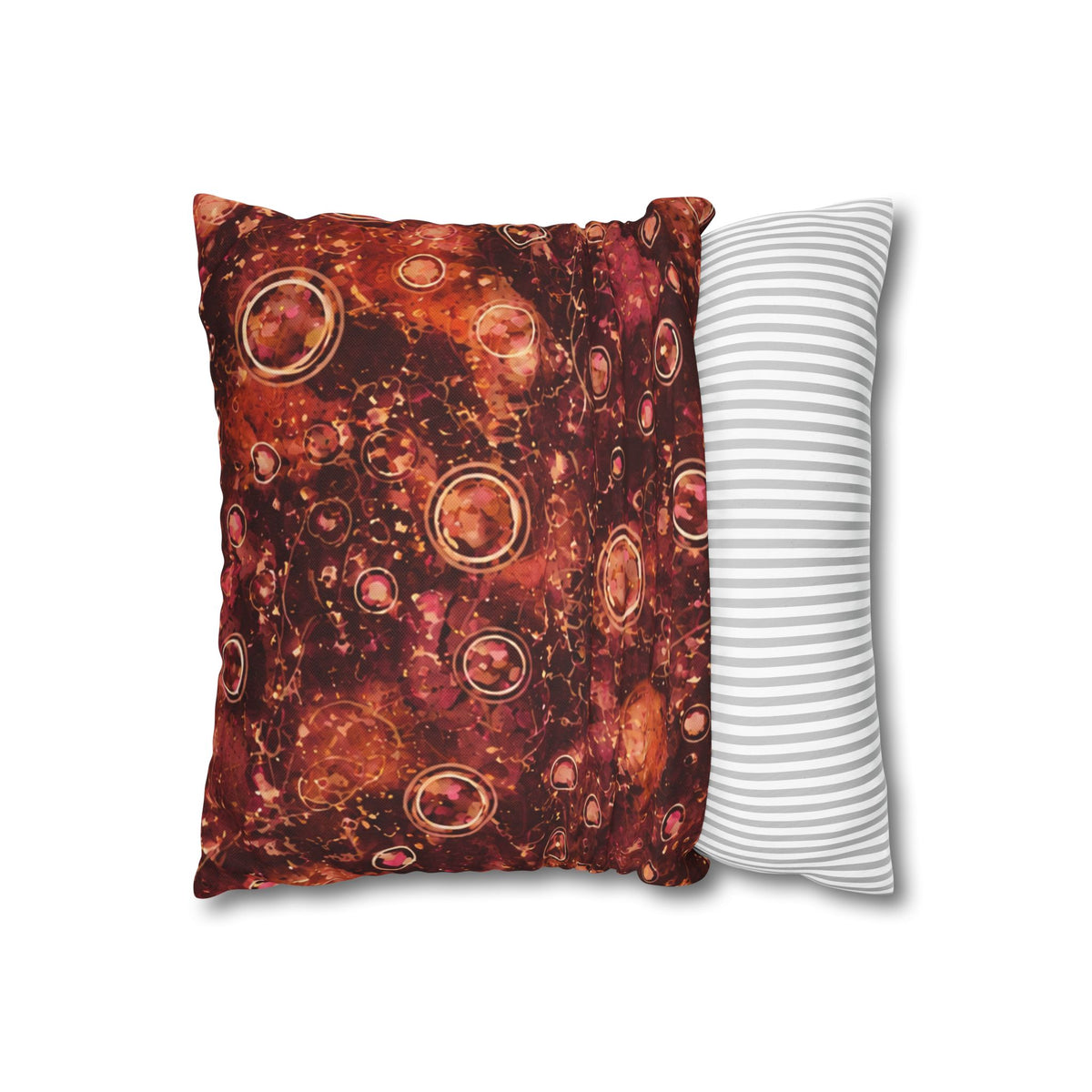 Abstract acrylic Planets Square Pillowcase — Colorful Space Splash Decorative Throw Pillow Cover