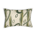 Abstract Olive Brushstroke Lumbar Pillow