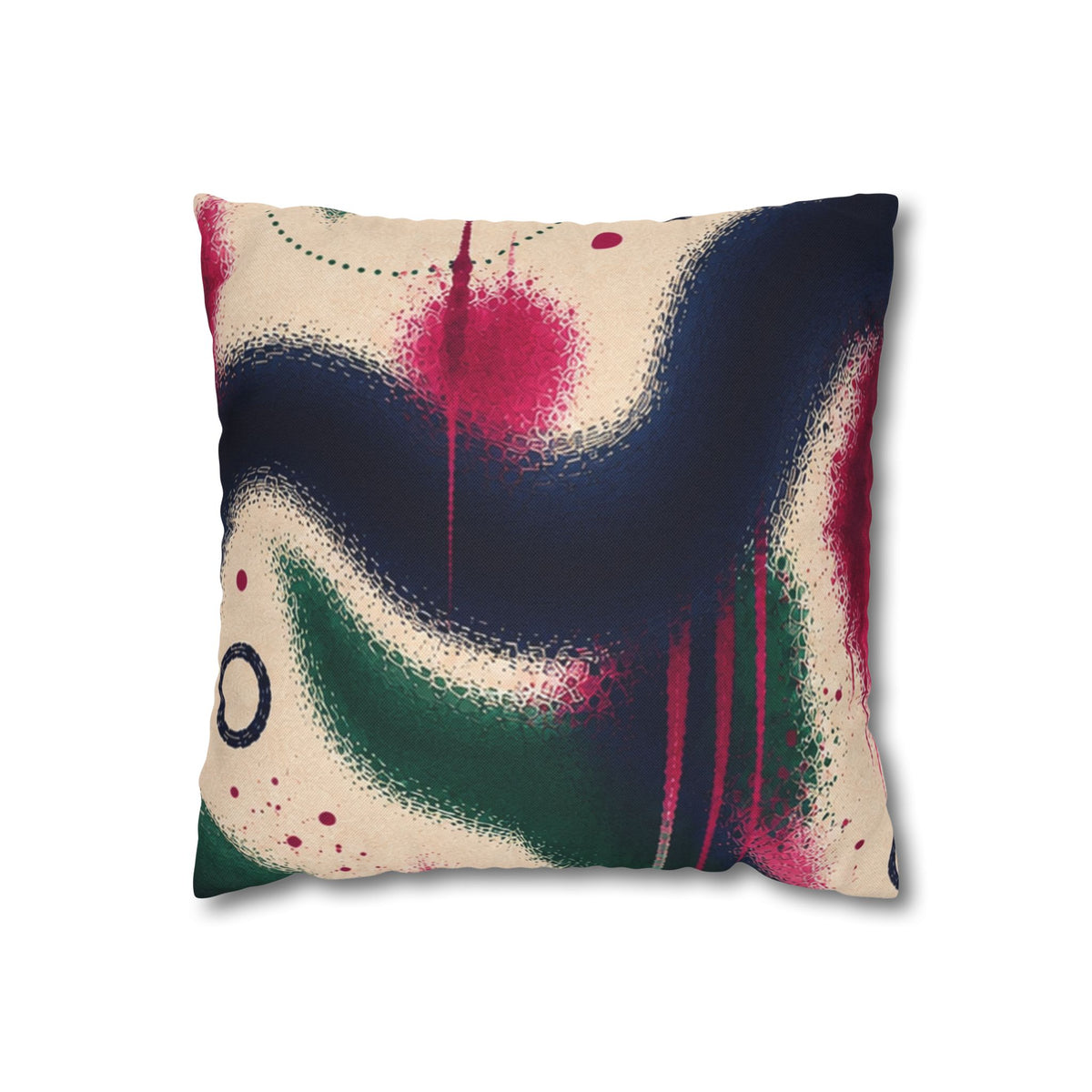 Abstract Spray-Paint Art Throw Pillowcase — Colorful Graffiti Accent Cushion Cover
