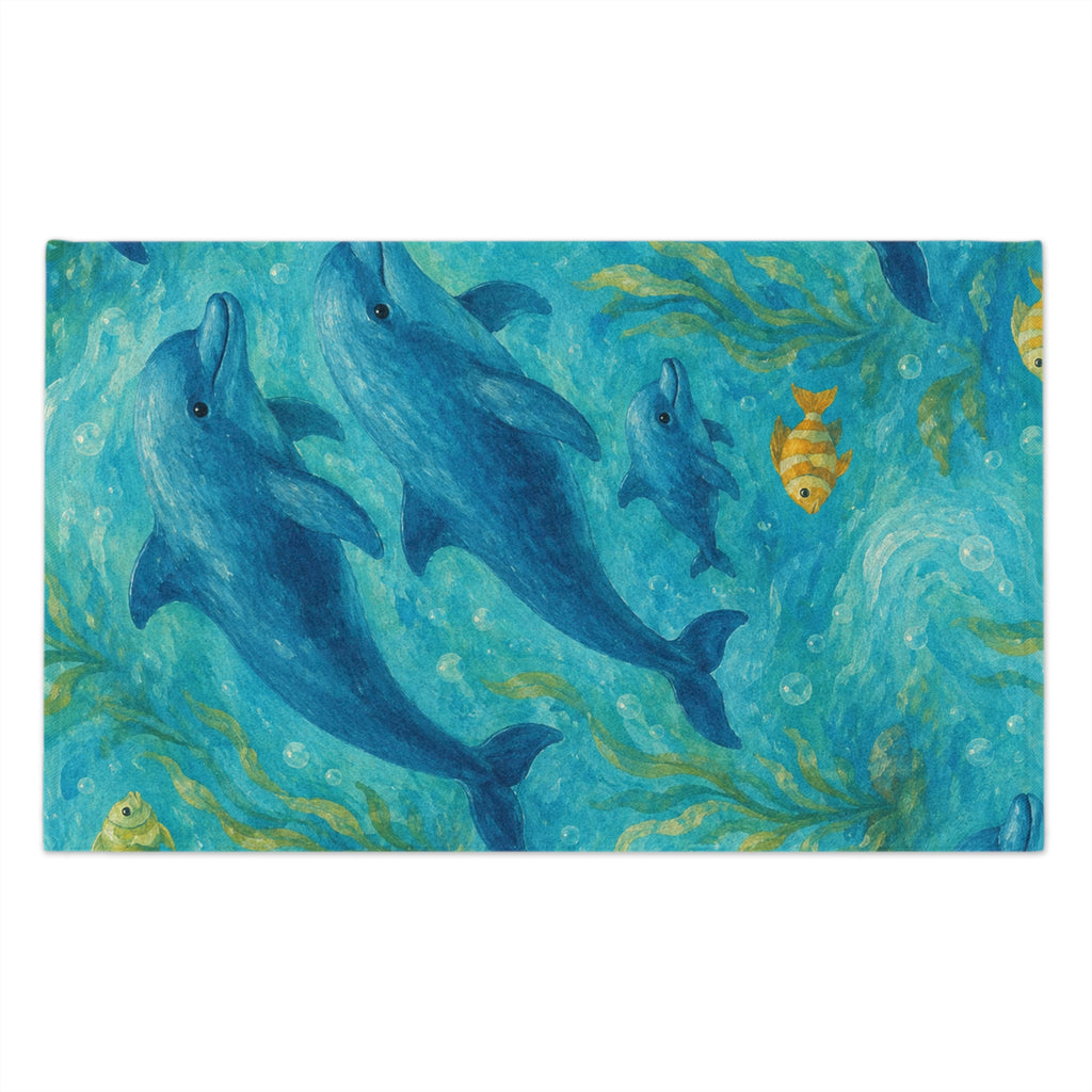 Dolphin Rally Towel — 11x18 Beach & Pool Game Day Towel