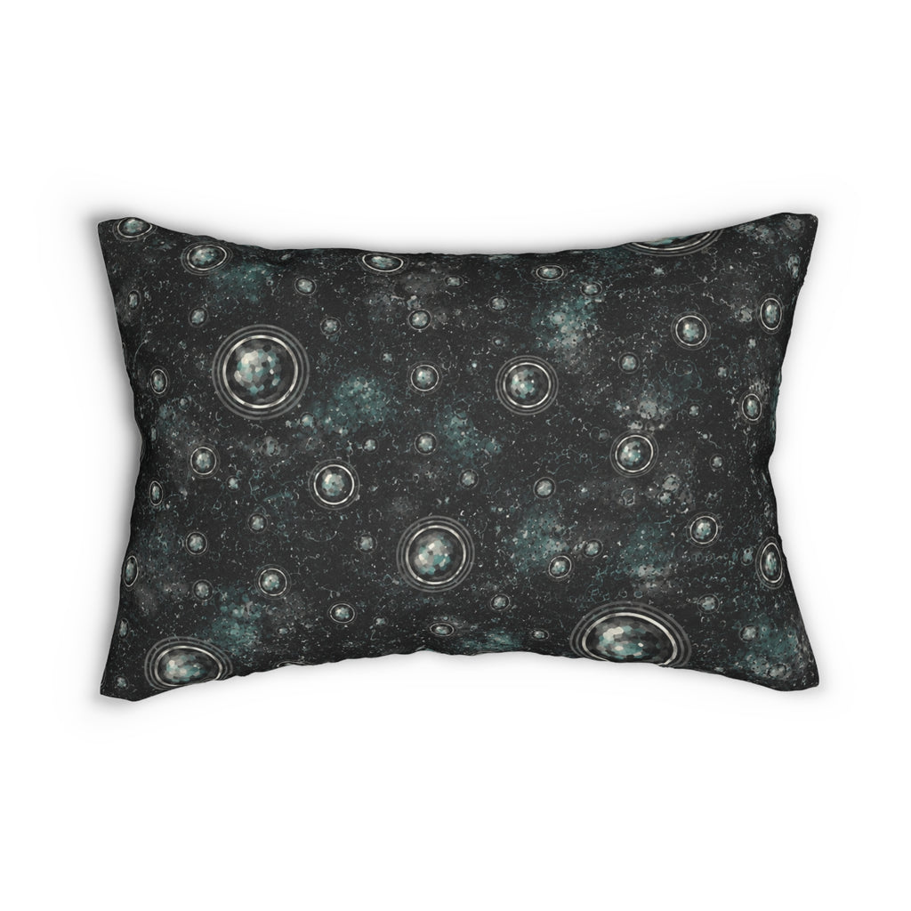 Galaxy Bubble Lumbar Pillow — Cosmic Starfield Decorative Cushion