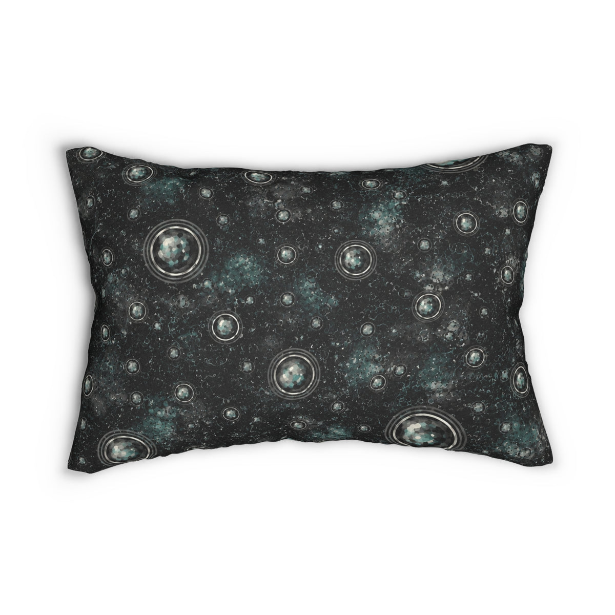 Galaxy Bubble Lumbar Pillow — Cosmic Starfield Decorative Cushion