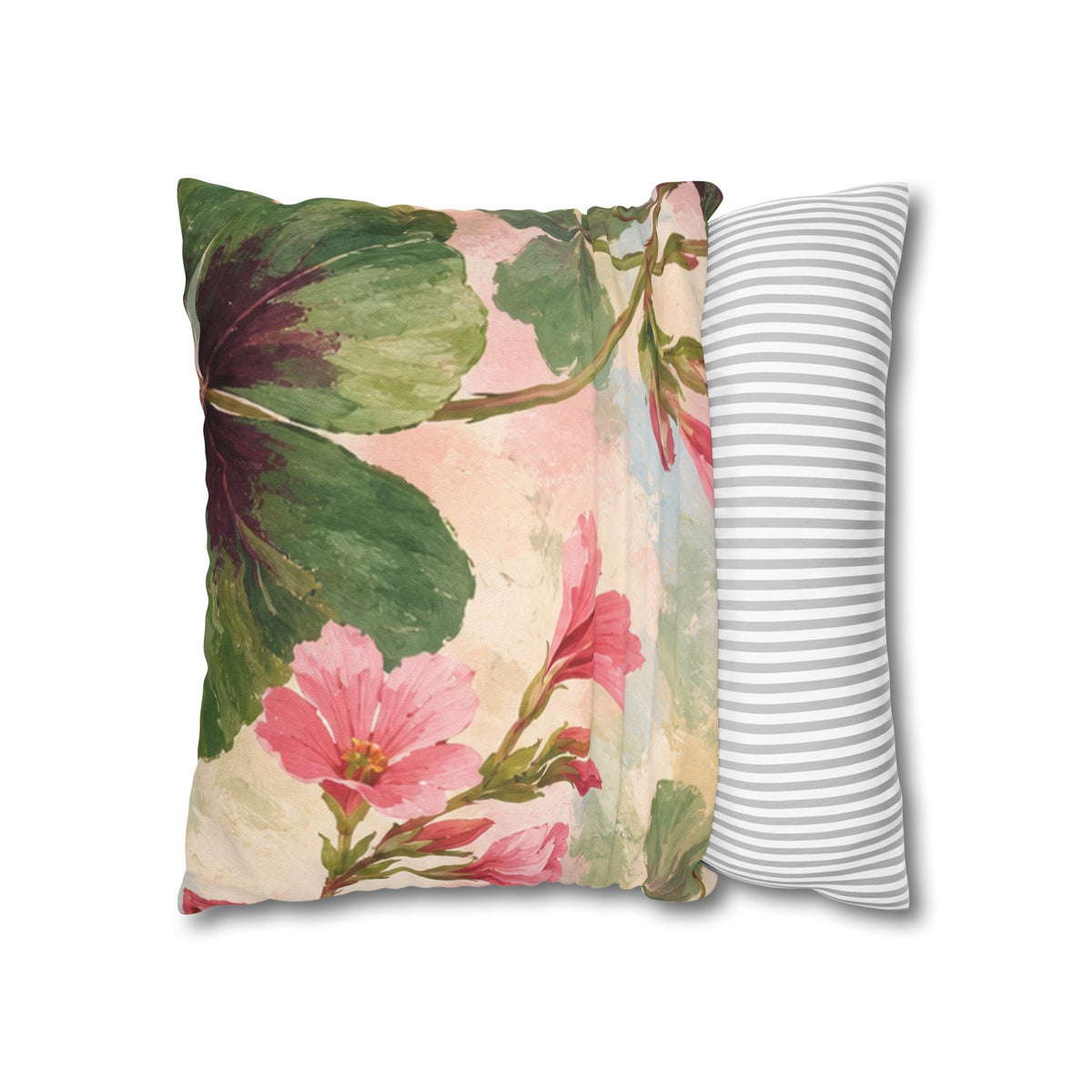 Cushion covers Botanical Clover Decorative Pillowcase — Floral Green Four-Leaf Throw Pillow Cover