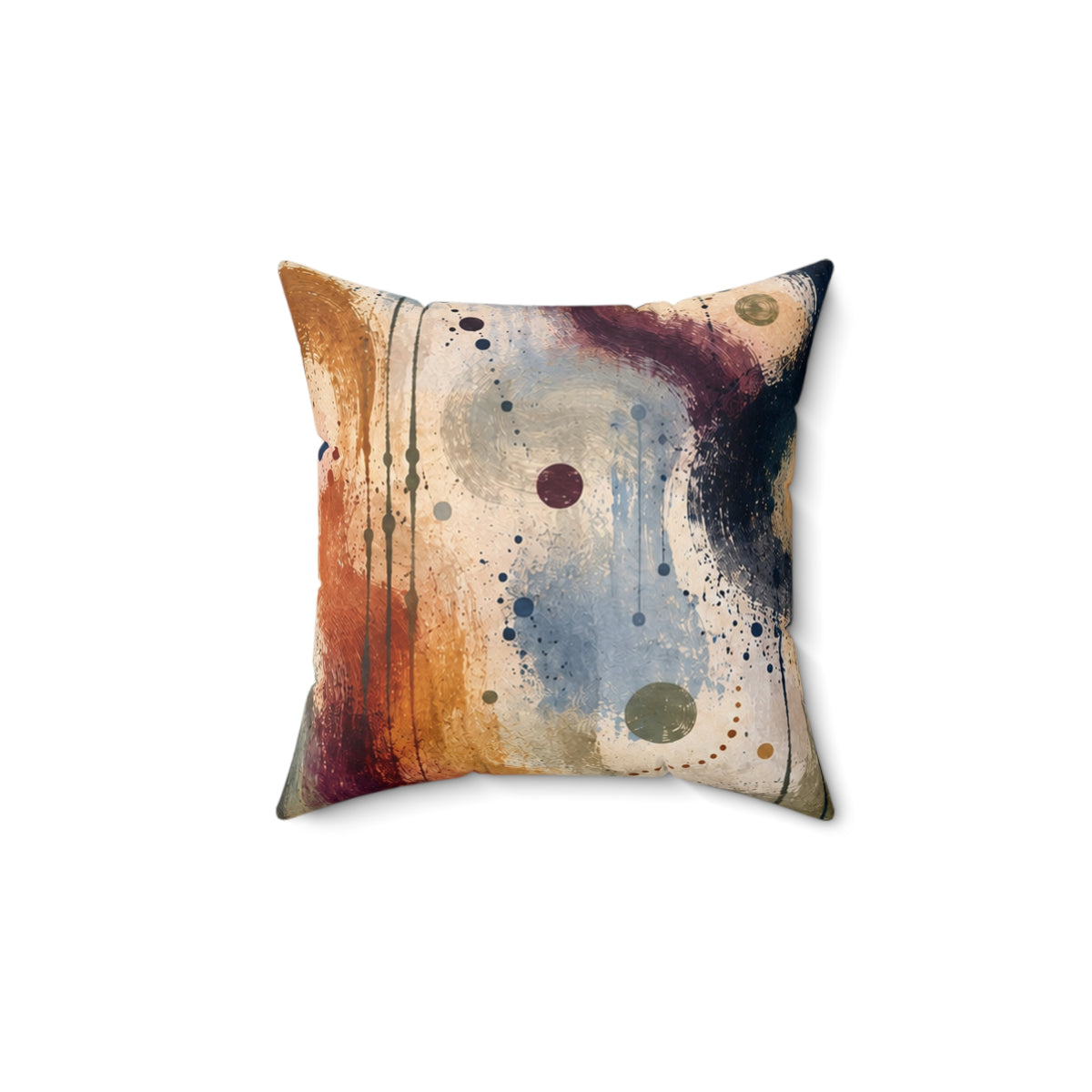 Abstract Watercolor Art Pillow - Modern Coastal Accent Cushion