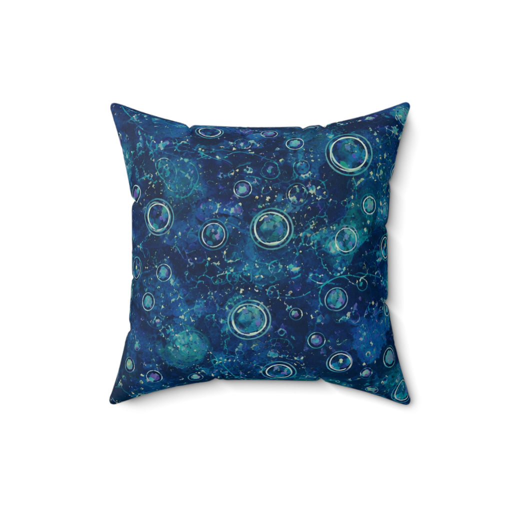Galaxy Orb Decorative Pillow — Purple Celestial Space Throw Pillow