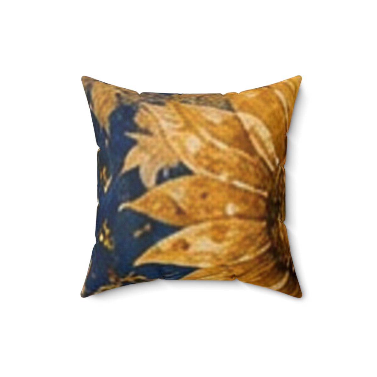 Navy sunflower decorative spun Polyester Square Pillow