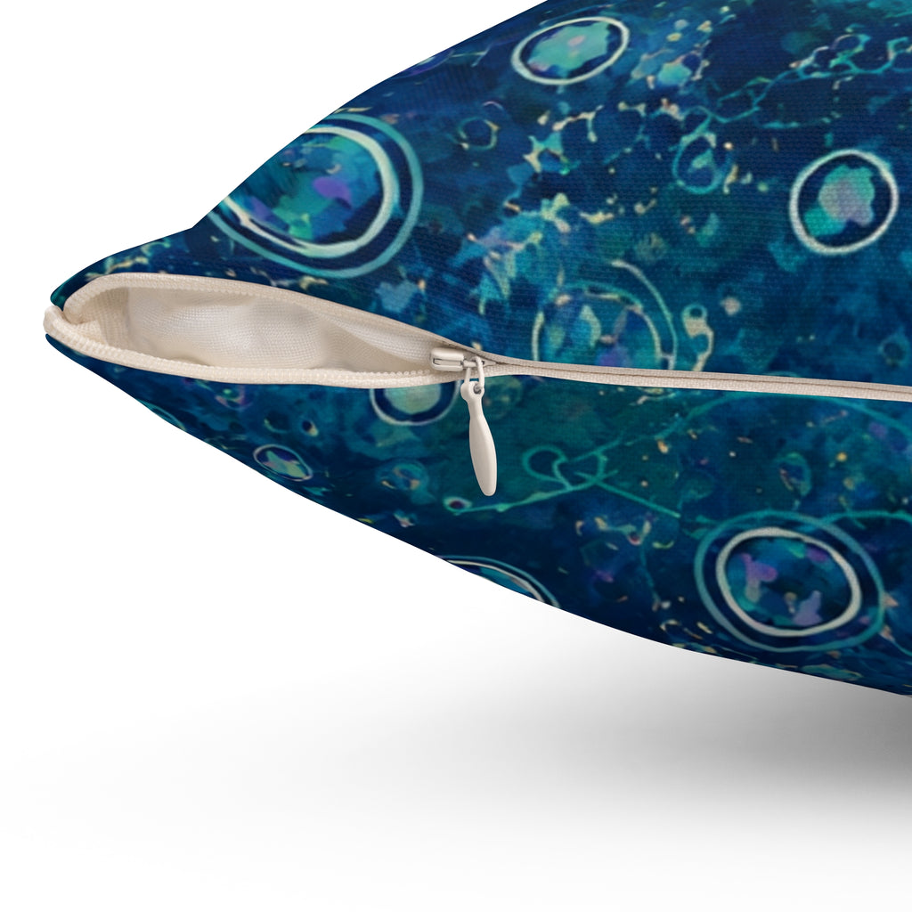 Galaxy Orb Decorative Pillow — Purple Celestial Space Throw Pillow